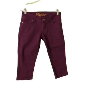dELiA*s Taylor Purple Crop Jeans Juniors Size 1 Capri Y2K Vibe